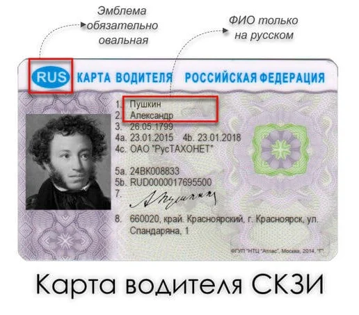 Карта водителя СКЗИ